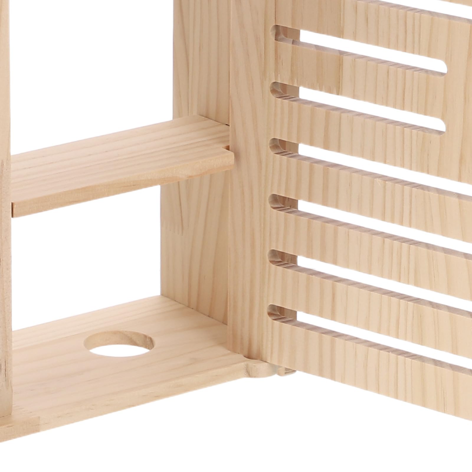 Armoire de Rangement en Bois pour Routeur, Étagère Murale à 2 Niveaux avec Rangement pour Routeur Et Multiprise Wi-FI, Dissimule Le Modem Et Les Prises pour Le Salon