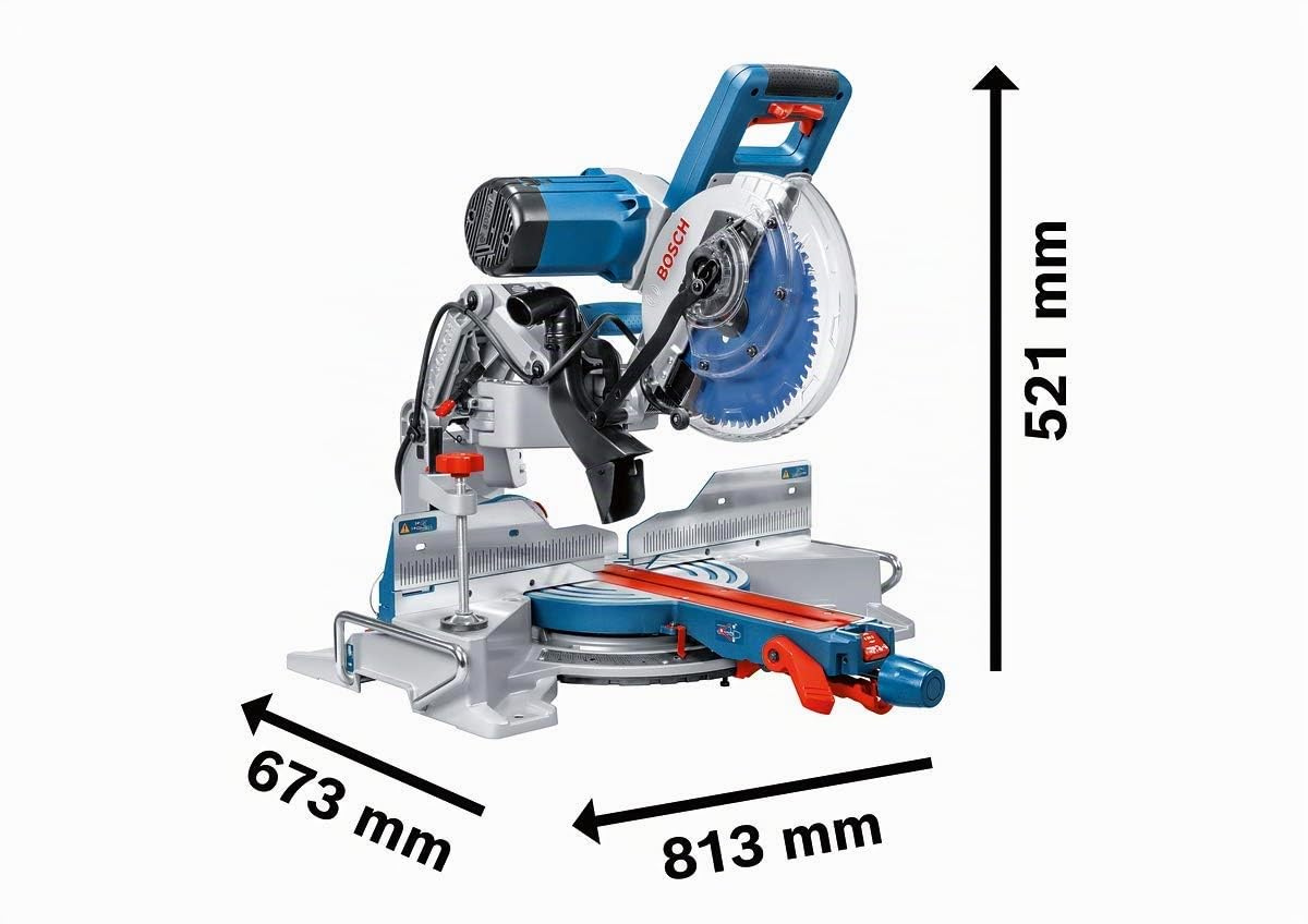 Bosch Professional GCM 10 GDJ - Ingletadora telescópica (1800 W, Ø disco 254 mm, en caja)