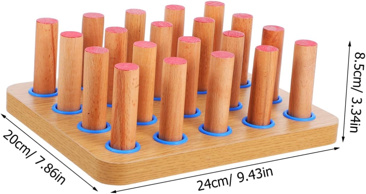 Baluue Forearm and Wrist Strengthener Finger Exerciser Wooden Pegboard Hand Therapy Hand-Eye Coordination Game Rehabilitation Tool