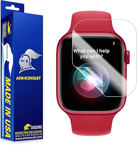 ArmorSuit MilitaryShield HD - Paquete de 8 protectores de pantalla para Apple Watch 7 de 1.614 pulgadas (1.614 in), fabricado en Estados Unidos