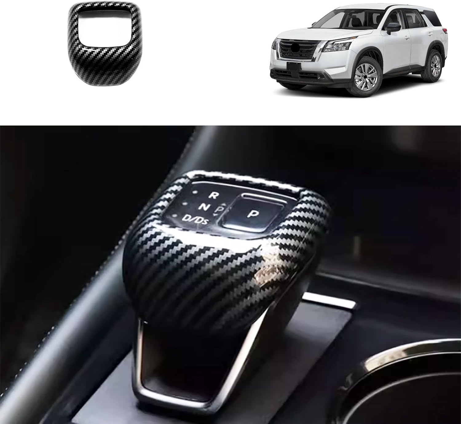 Car Accessories Compatible with Nissan Pathfinder 2026 2025 2024 2023 2022 Center Console Gear Shift Knob Cover Trim Automatic Transmission Decoration ABS 1PCS(Peach Wood Style)