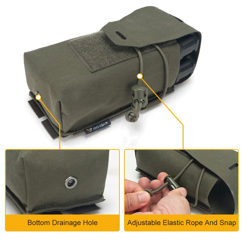 IDOGEAR Magazinbeutel Doppelmagazin-Tasche 5.56 MM Gewehrmagazin-Taschen Molle Double Stack Magazine Carrier Halterung