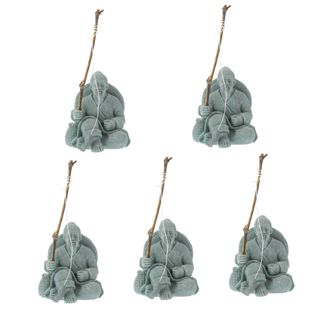 Décor d'aquarium zen : créez un micro paysage asiatique avec nos mini statues de pêcheur