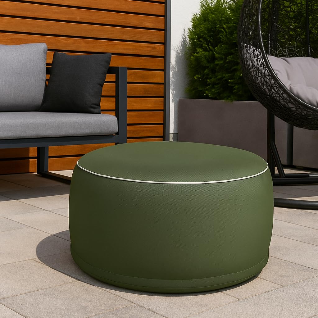 Brandsseller Sgabello gonfiabile, diametro 55 x 25 cm, impermeabile, resistente alle intemperie e facile da trasportare