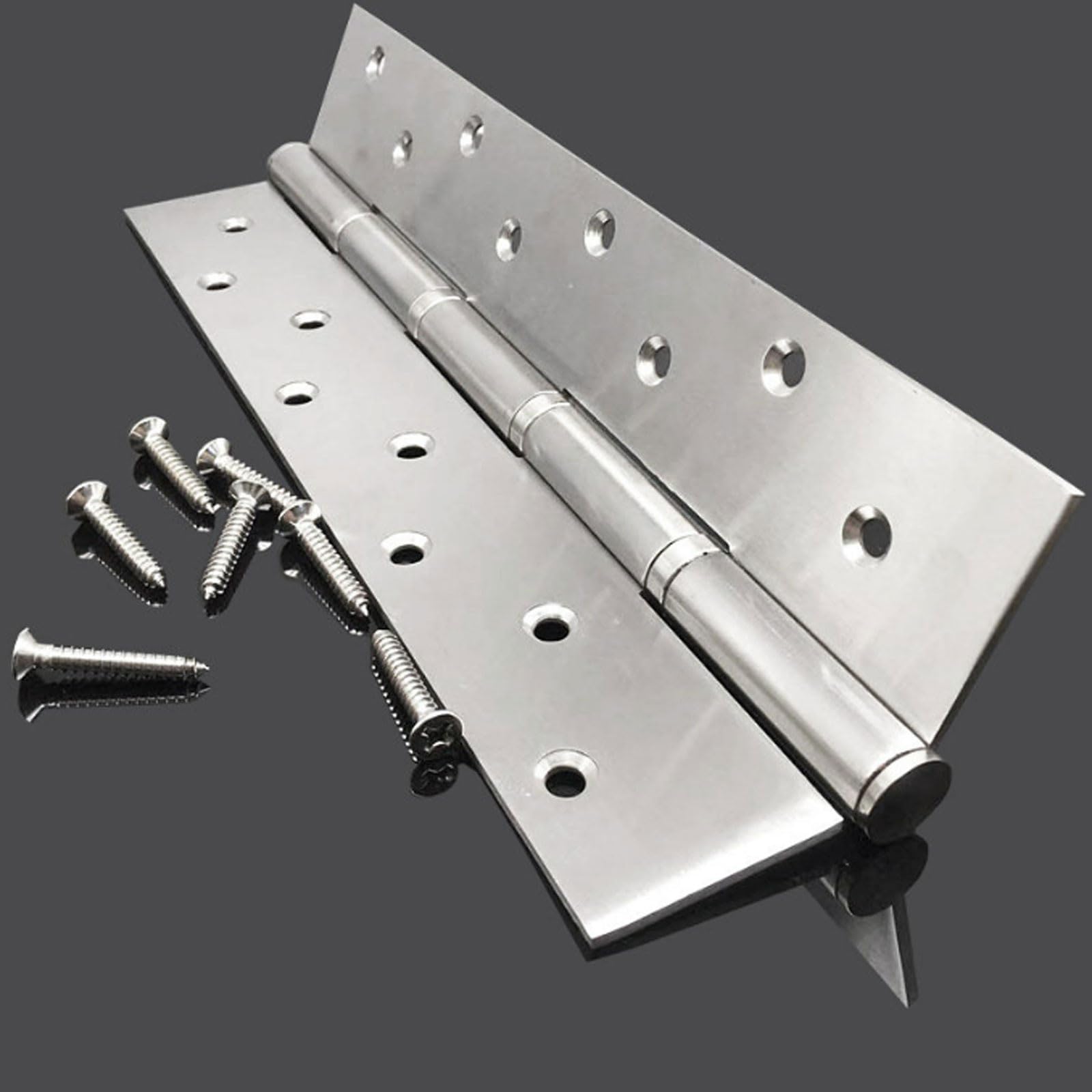 Bisagra de rodamiento acero inoxidable ensanchada, bisagra maquinaria Industrial silenciosa gruesa 12 pulgadas, Hardware con acabado cepillado