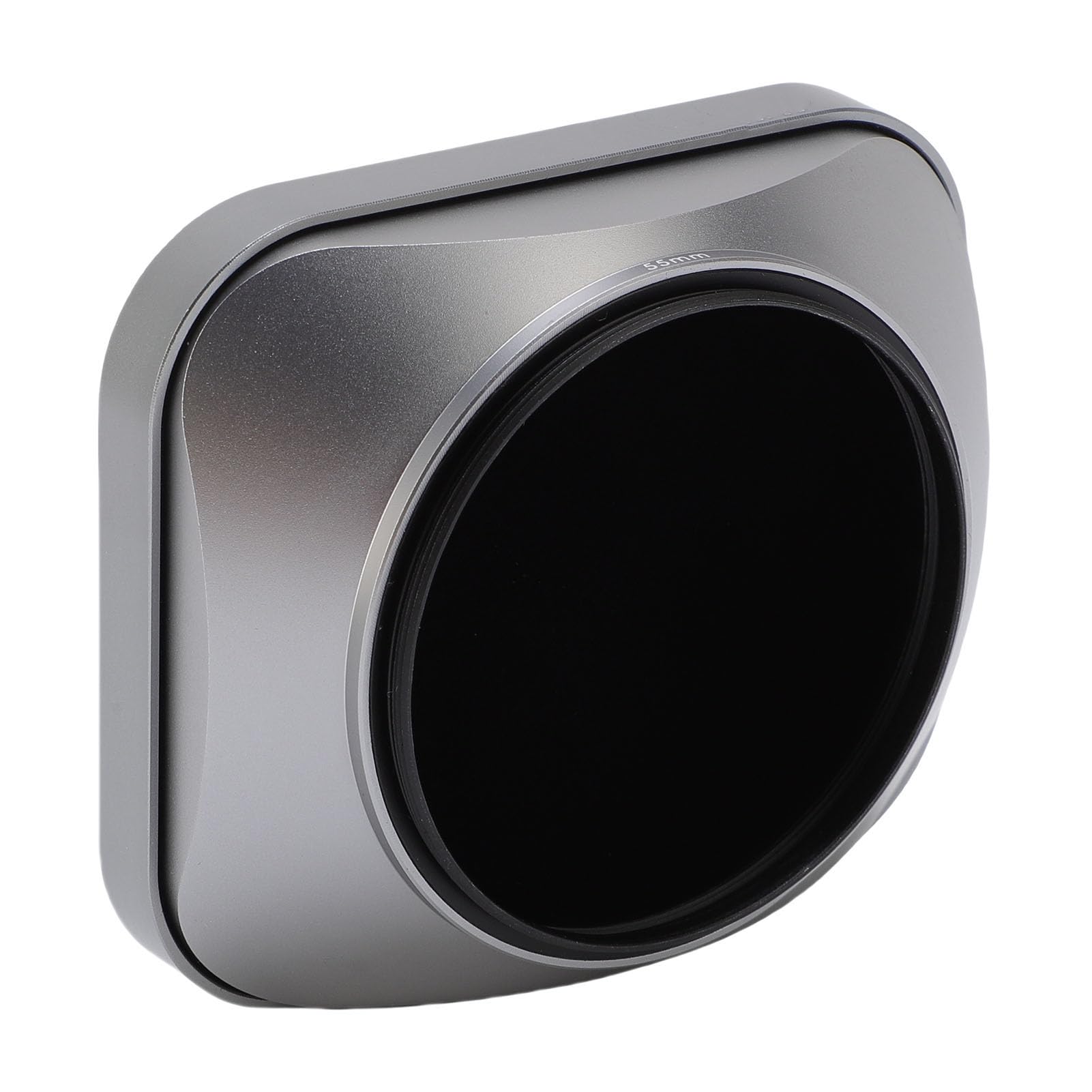 Paraluce da 55 Mm Paraluce Quadrato per Obiettivi da 55 Mm - Universale in Metallo in Lega di Alluminio - Accessori per Fotocamera - Argento (SILVER)