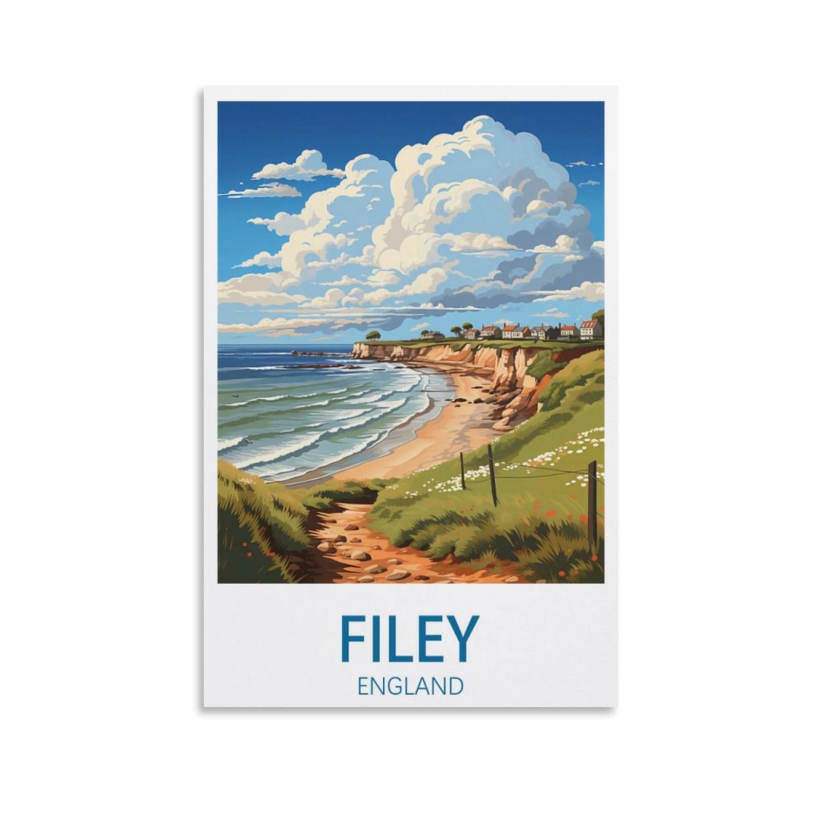 EZMLFA DIY 5D Diamond Painting Kits for Adults,Filey England DIY Diamond Art Kits Gem Painting Crafts for Home Wall Decor 50x60cm