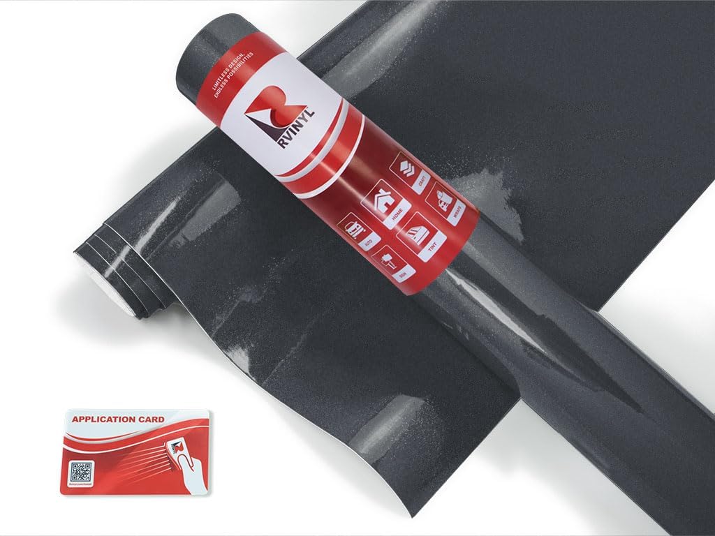 ORACAL 970RA Series Dual Cast Wrap Film in Gloss Metallic Anthracite 093-1ft x 5ft Thick Car Vinyl Roll with Air Release Adhesives for Vehicles product thumbnail 3