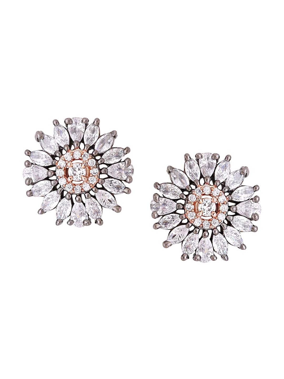 Yellow Chimes Earrings for Women Silver Toned AD/American Diamond Crystal Studded Stud Earring for Women and Girls (B0B1TRP5TL) Amazon Price History, Amazon Price Tracker