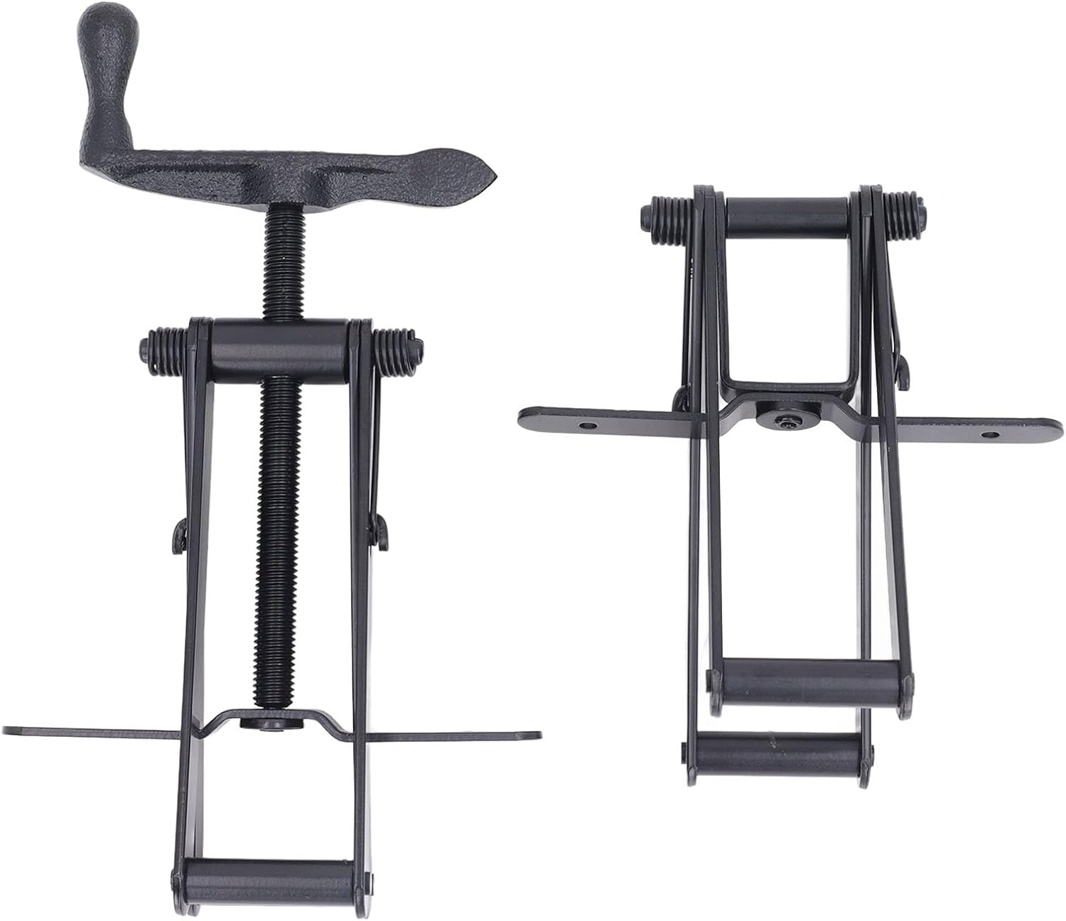 4 Way Pressure Clamp Aluminum Alloy Woodworking Panel Clamp 4 Sides Pressure Release System with Rotating Grip Handle for Wood Panel Corner Fixing Bracket Set