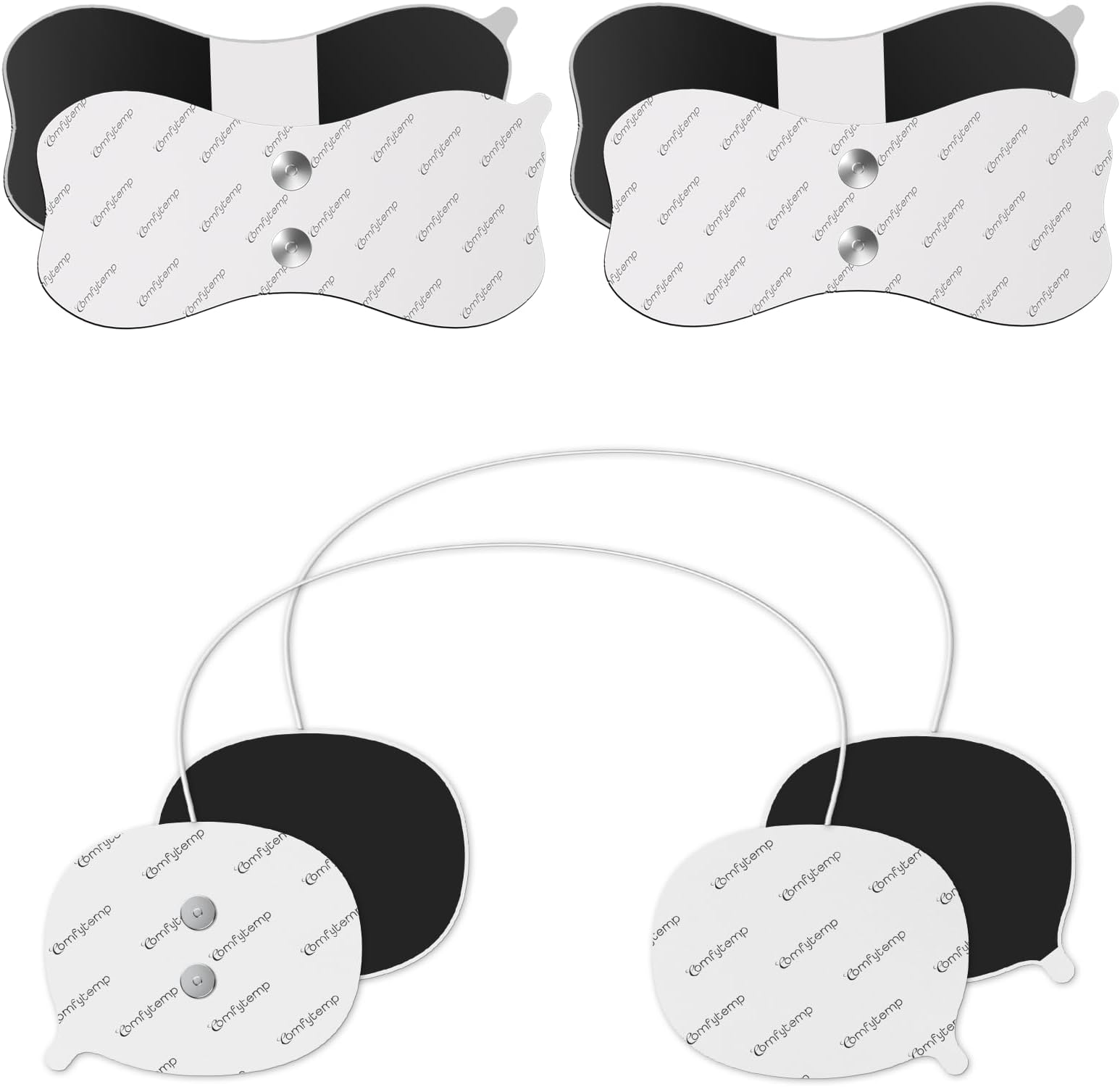 Official TENS Unit Replacement Pads for K6114/K6122, 4 Pack FSA HSA Eligible Wireless TENS Pads, Reusable Self Adhesive Electrodes with Premium Quality, Non-Irritating Design