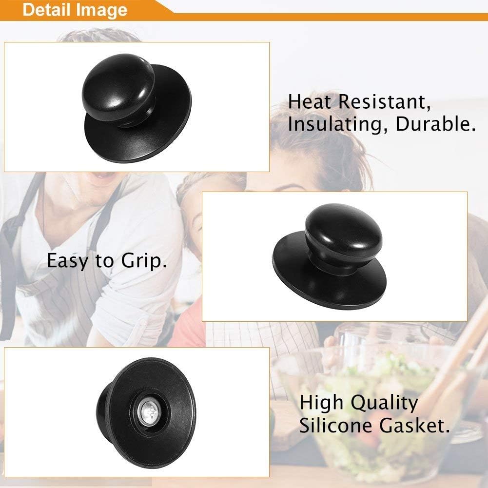 2Pcs Saucepan Lid Knobs,Cooker Pan Pot Kettle Cover Handle Knob, Kitchen Universal Casserole Glass Lid Pot Knob,Cookwares Replacement