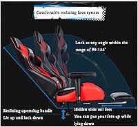 Vista 2 de YYDS Silla E-Sports - Silla giratoria ergonómica ejecutiva de piel sintética con respaldo alto y reposacabezas y almohada lumbar ergonómicamente