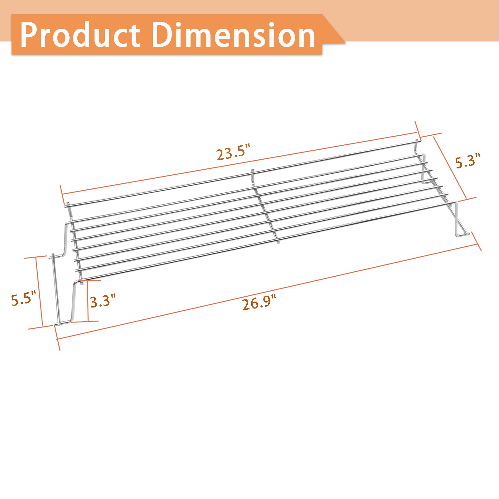 Genesis II E-310 Grill Rack for Weber Genesis II 300 Series E310 E-315 E330 E335 S310 S335 Grills, Stainless Steel Foldable Replacement for Weber LX 300 Series Gas Grill Parts