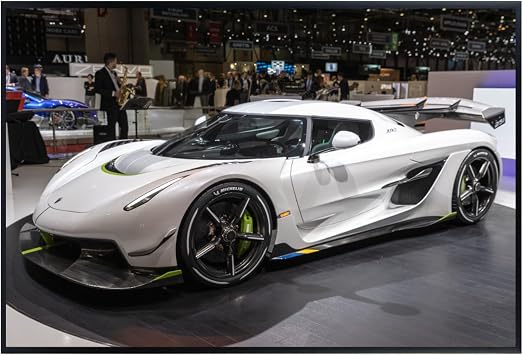 Blessed Posters Koenigsegg Jesko Poster Luxury Supercar Wall Art Print Exotic Car Poster for Home Office Garage Decor