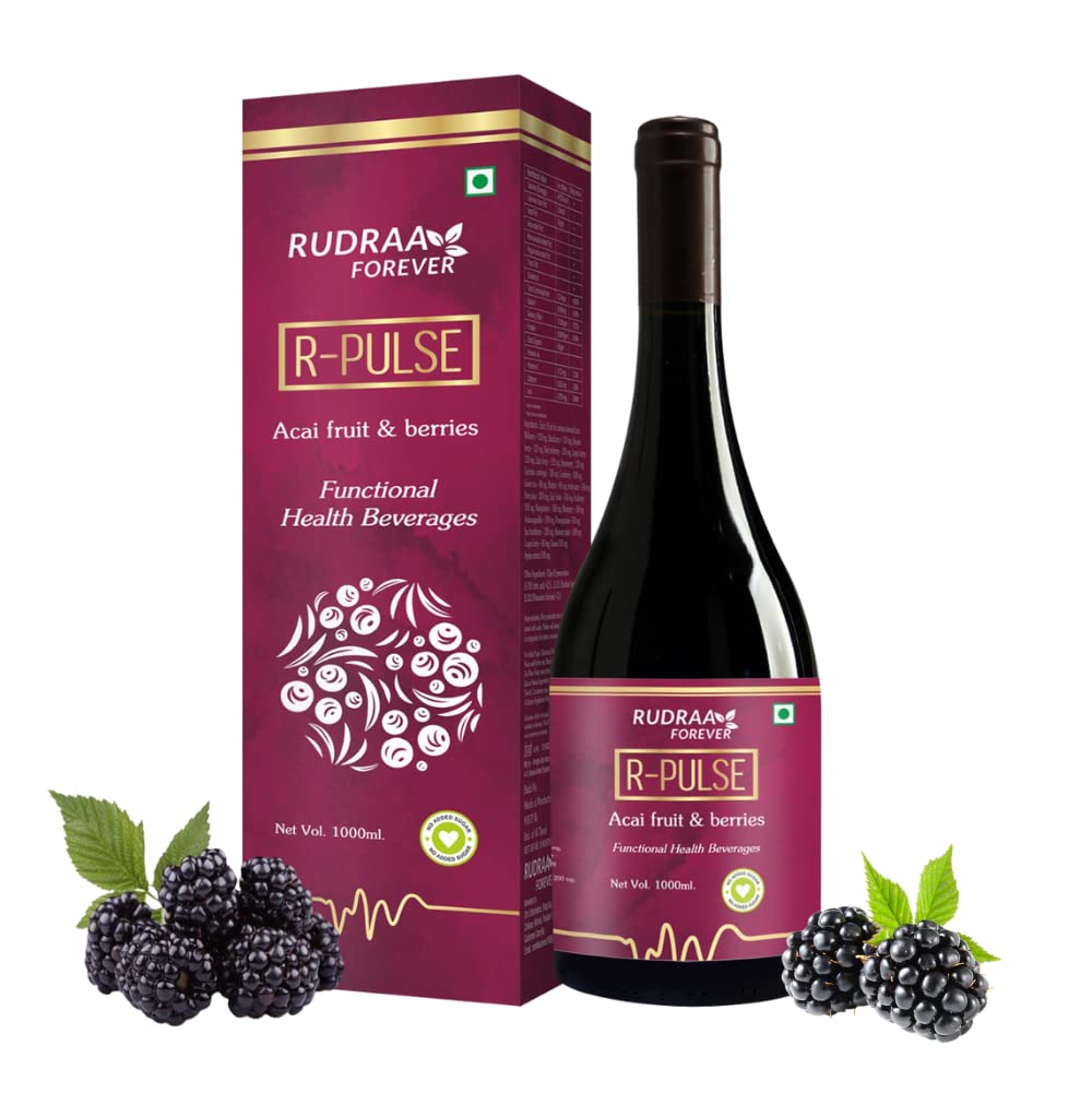 - Rpulse Blackberry fruit juice 24 mixed berries 1000ml immunity booster for Immune System and Hair Care R-Pulse acai berry juice