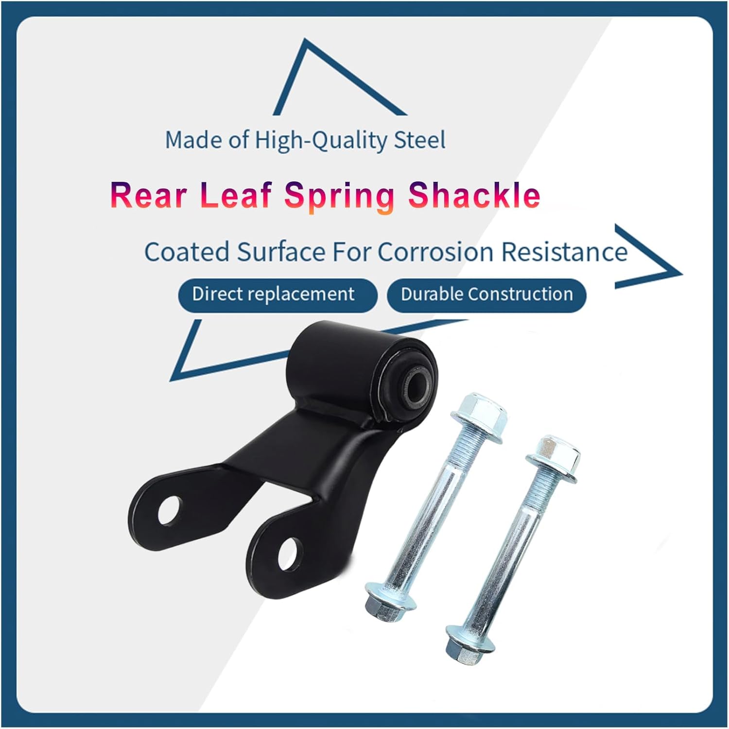 2 Pcs Rear Leaf Spring Shackle Compatible with Chevy Cheyenne Silverado Suburban 1500 2500 GMC Sierra Yukon XL 1500 2500 722-029