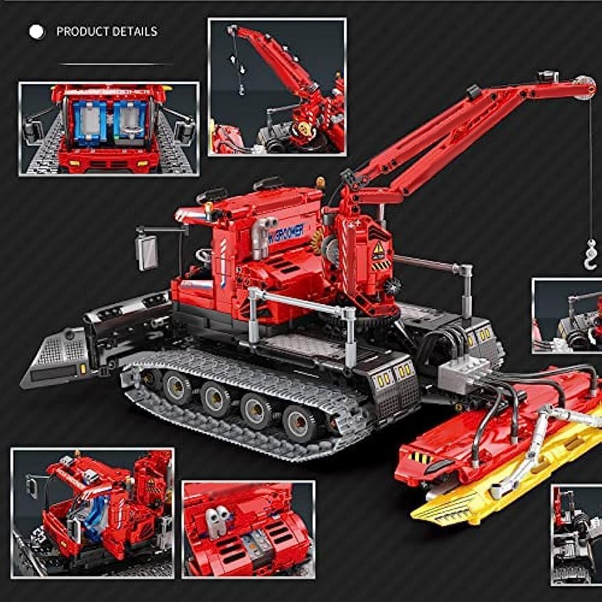 Miniatura 5 de Technology Snow Groomer - Juego de construcción de 2.4 GAPP RC quitanieves con motor, bloque de construcción de vehículos de camión compatible con