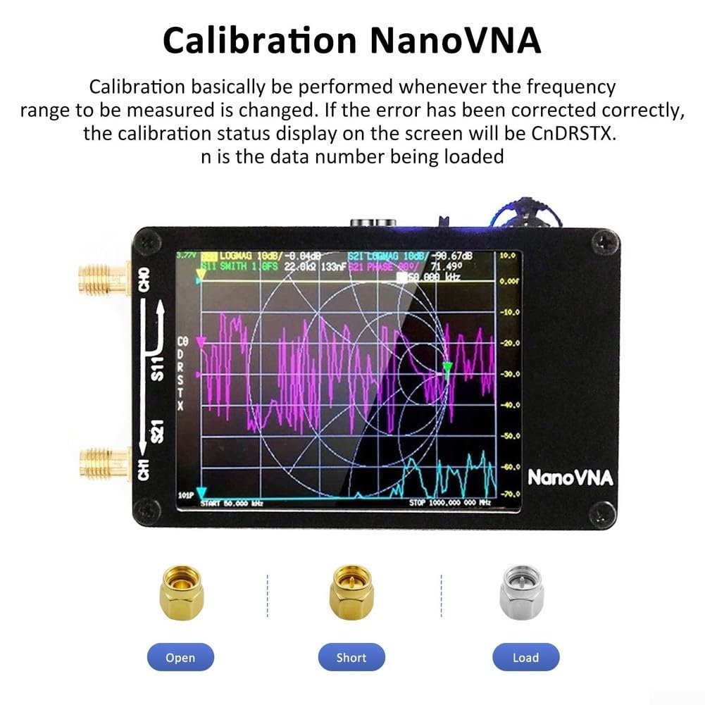 Vector Network Analyzer NanoVNA-PCB 1,5 GHz HF VHF UHF Antennenanalysator mit SD-Kartensteckplatz für Ham Radio Antennen-Tests