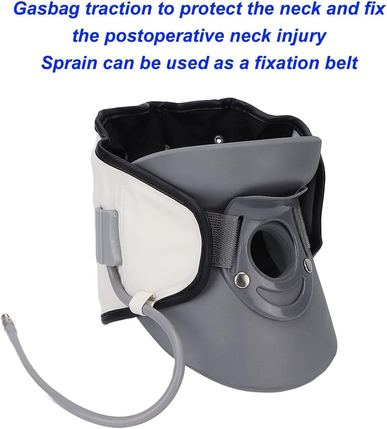 Supporto per Il Collo per Il Dolore al Collo Dispositivo di trazione cervicale, tutore Gonfiabile per alleviare Il Dolore Dispositivo di trazione della Vertebra cervicale Collare c