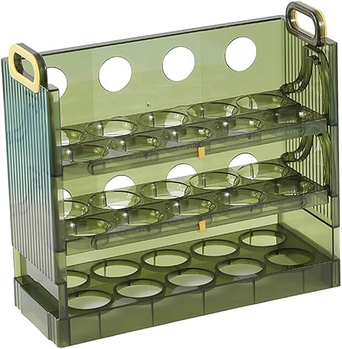 Miniatura 1 de Contenedor de huevos multicapa Soporte de huevos frescos Caja de almacenamiento de encimera Artefacto de huevo Portador de huevos Almacenamiento de