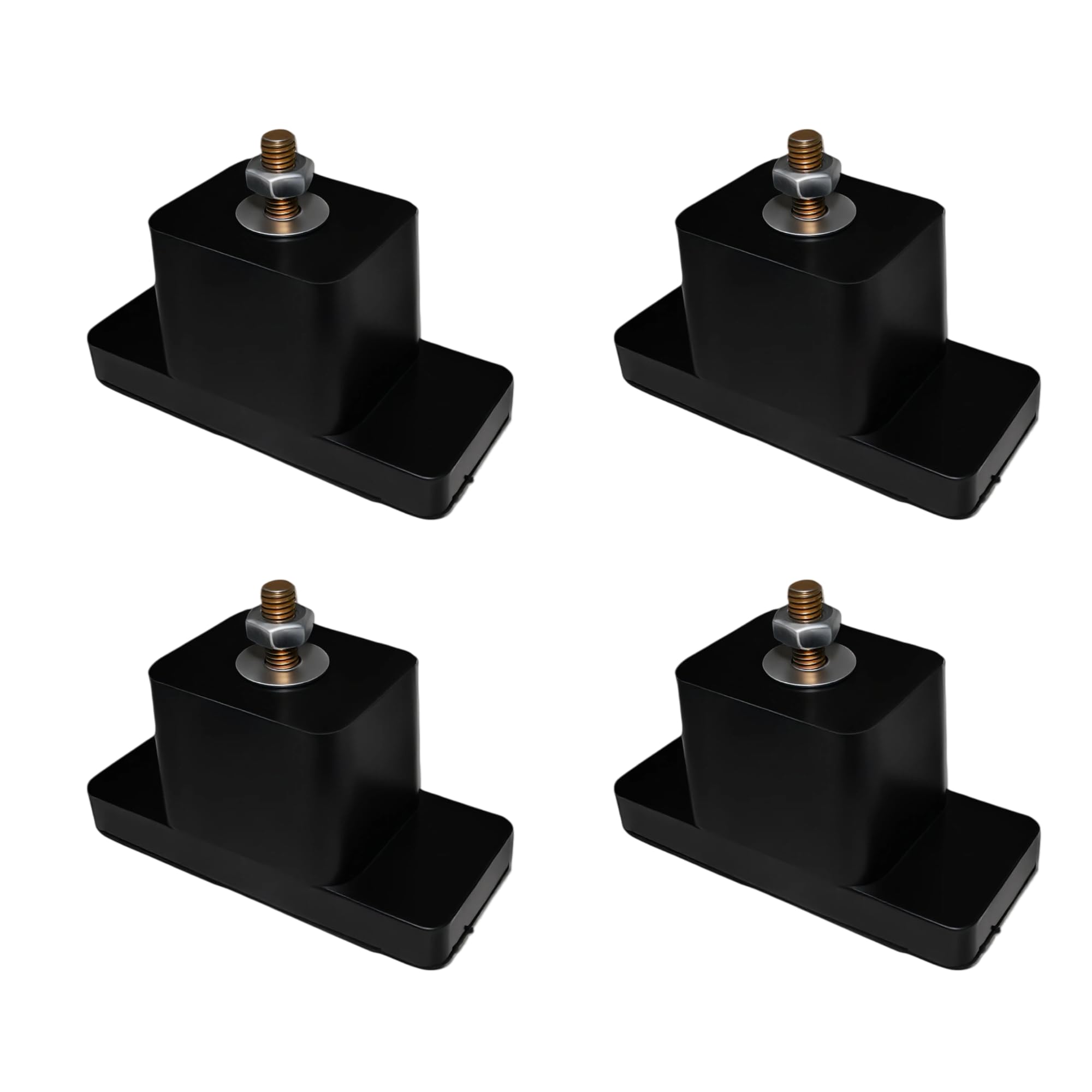 Lot de 4 pieds de sol lourds pour climatisation et pompe à chaleur, pieds anti-vibrations avec capacité de charge de 200 kg par pied, résistants aux UV et antidérapants, support en caoutchouc pour