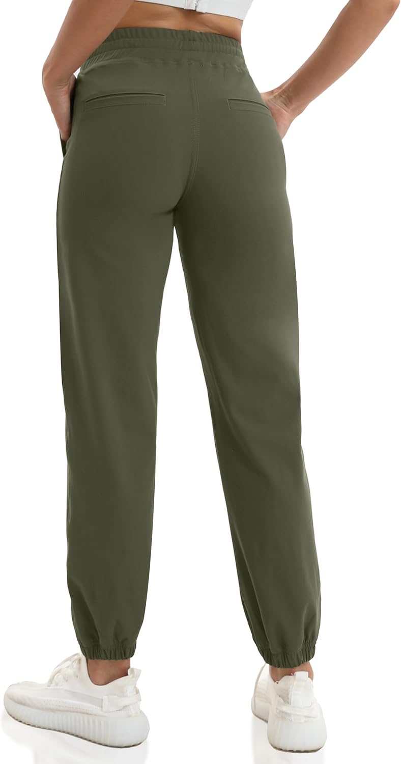 VOOVEEYA Women's Joggers Yoga Pants with Pockets Running Sweatpants High Waisted Stretchy Lounge Pants - Image 2