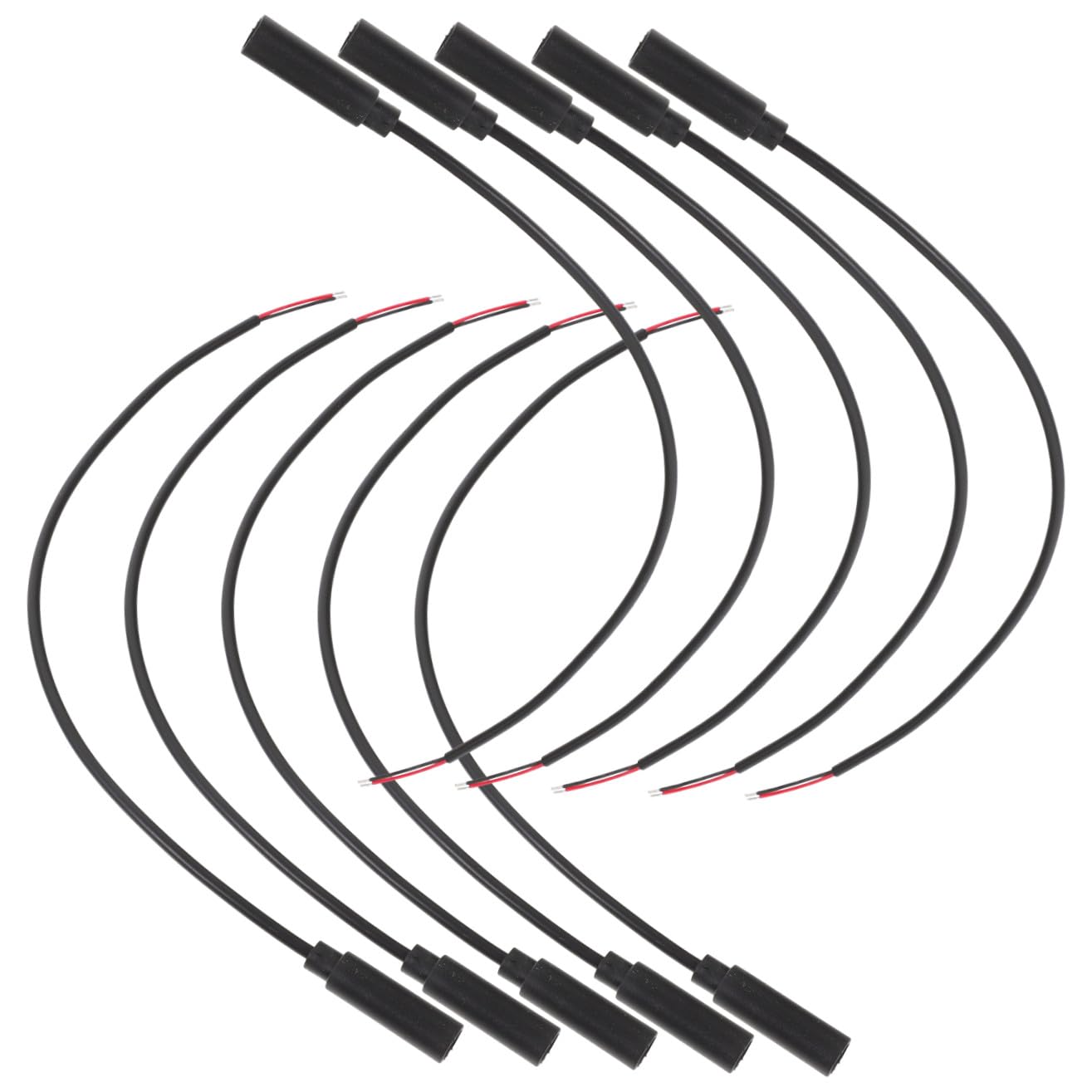Gatuida 50pezzi Cavo Audio Mono Femmina Fili Nudi Per Riparazione Cuffie e Microfoni Compatibile Con Dispositivi Musicali e Giocattoli Nero