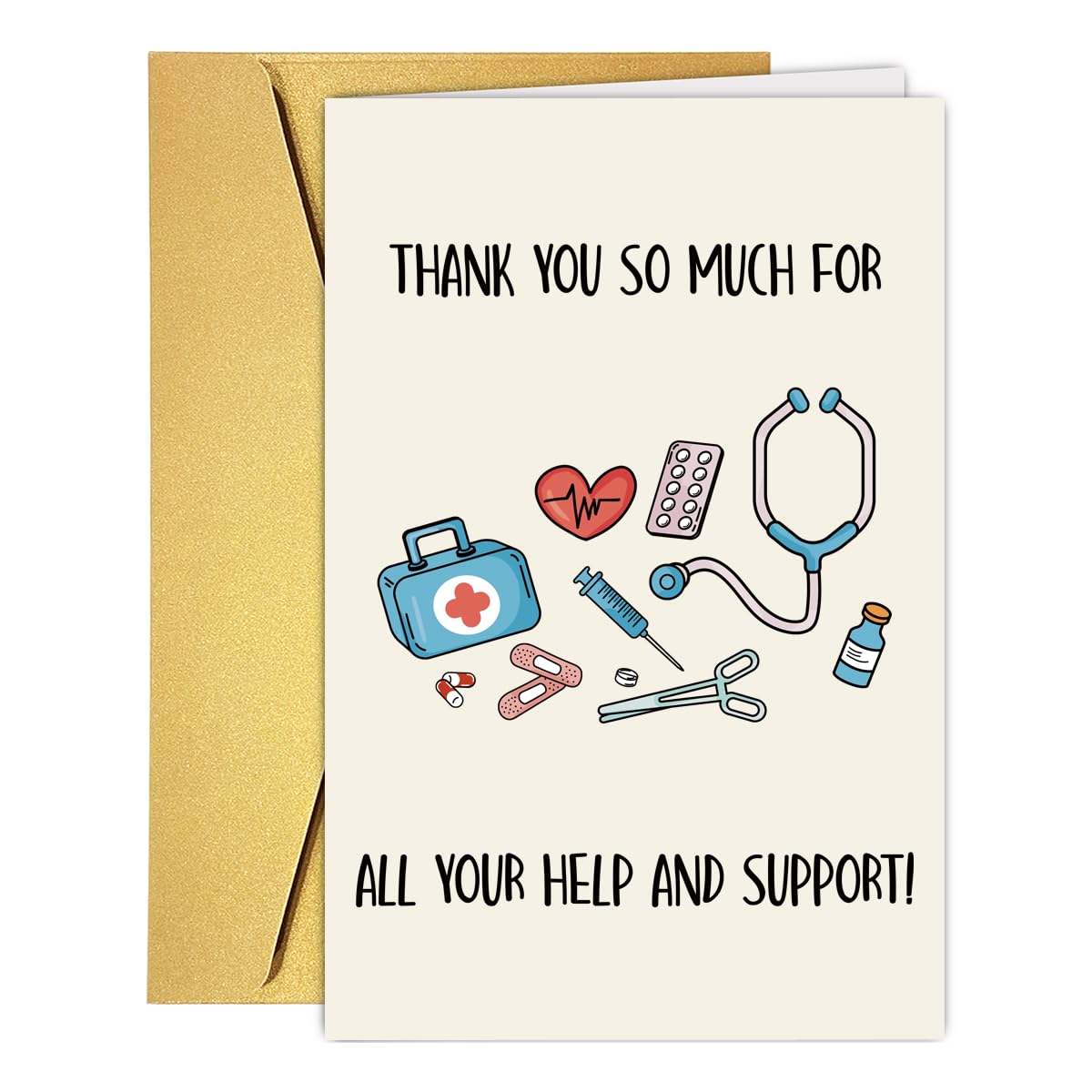 GVMGVM Cute Thank You Appreciation Card Gift for Doctor Nurse, Cute Nursing Preceptor Gifts, Gratitude Card for Doctor Nurse, Doctor Day for Him her