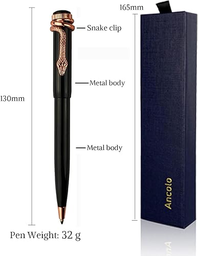 Miniatura 6 de Juego de bolígrafos personalizados con clip de serpiente bolígrafo de lujo grabado en el bolígrafo bonito regalo de recuerdo para amigos colegas