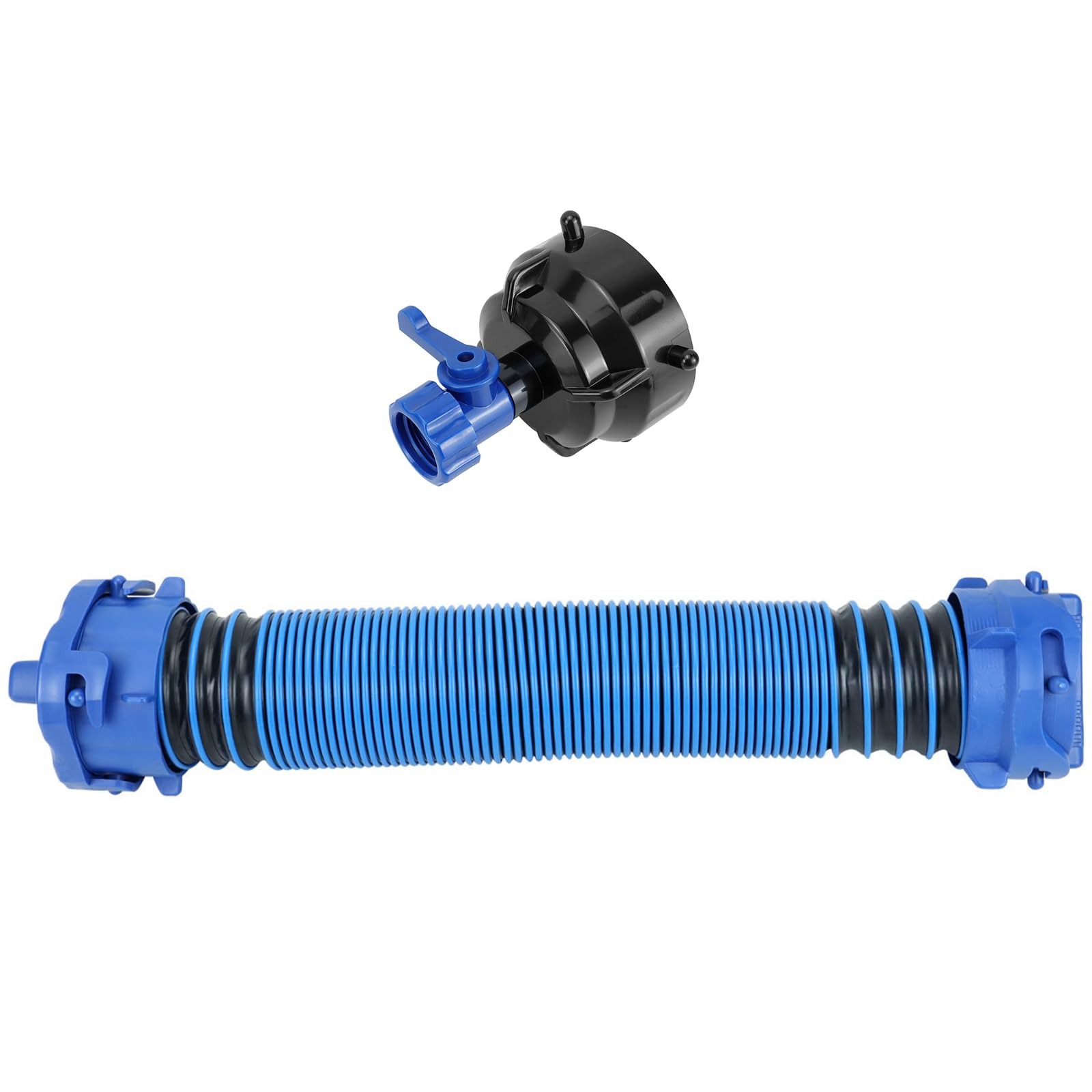 Geavonyg Hoses With Cleaner Reinforced Campers Drain Tube 3Ft Leakproof Design Trailer Sewer Hose Drainage Pipe Pre Assembled & Ready To Use Campers Drainage Hose