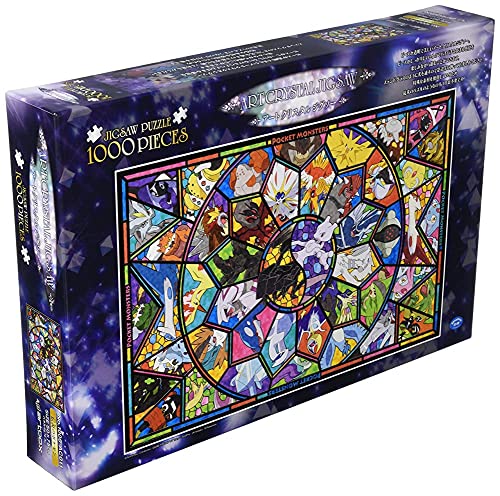 Pokemon 1000 elementów, sztuka, kryształ, puzzle, kieszonkowe potwory, legendarny pokemon, 50 x 75 cm