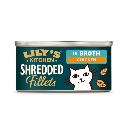 Lily's Kitchen Made with Natural Ingredients Shredded Fillets in Broth Chicken Adult Wet Cat Food, 24 x 70 g