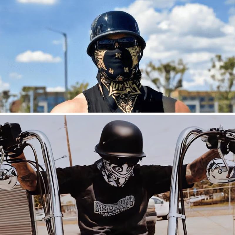 Miniatura 4 de German Style Motorcycle Helmet Thin Skull Cap Half for Adult Men WomenIncluding Goggles and mask Retro for Cruiser Scooter DOT Approve Novelty Half