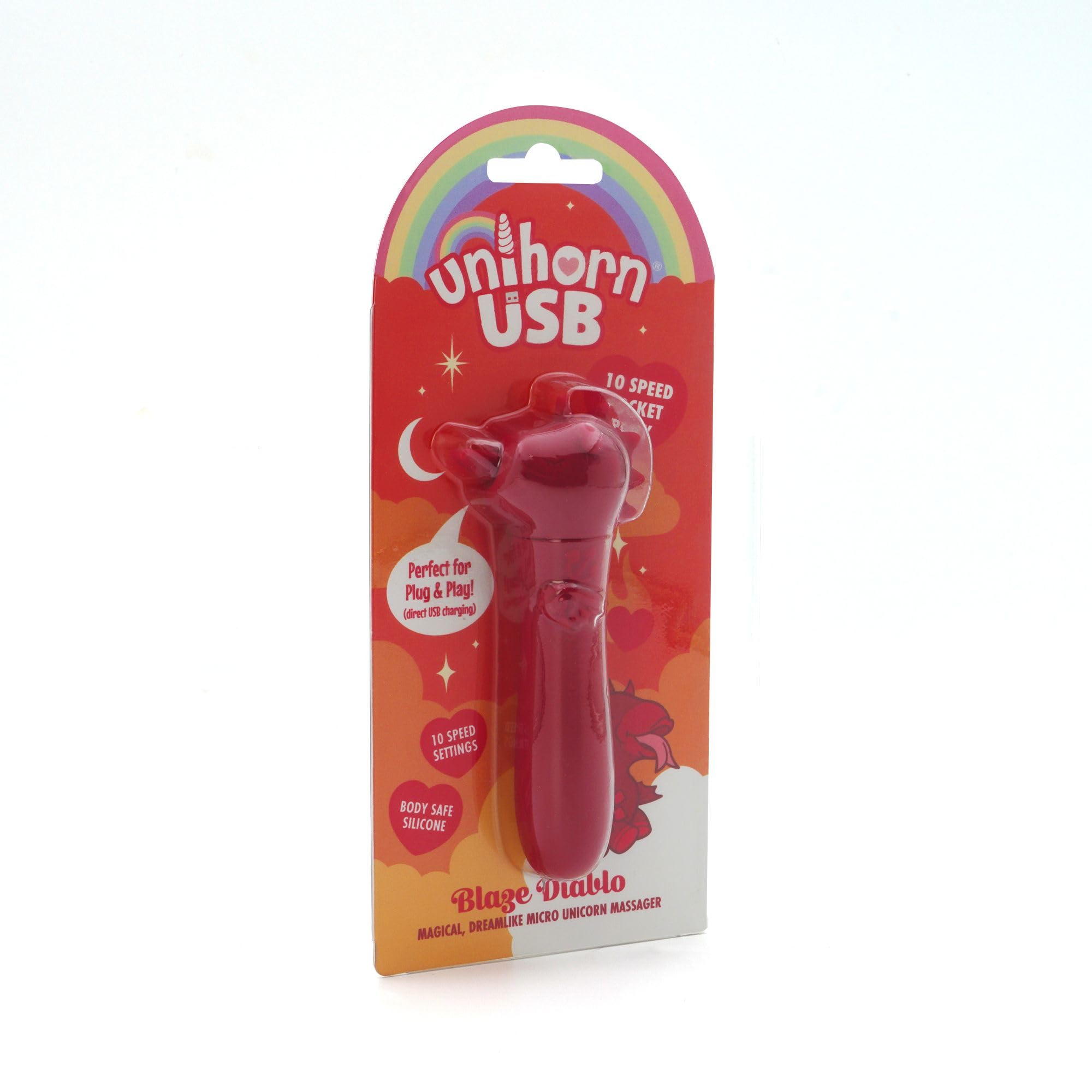 UNIHORN USB Rechargeable Bullet Vibrator for Women – Blaze Diablo - Perfect Vibrating Massage Tools for Date Night - Function Vibrator Making The Perfect Sex Toys for Women