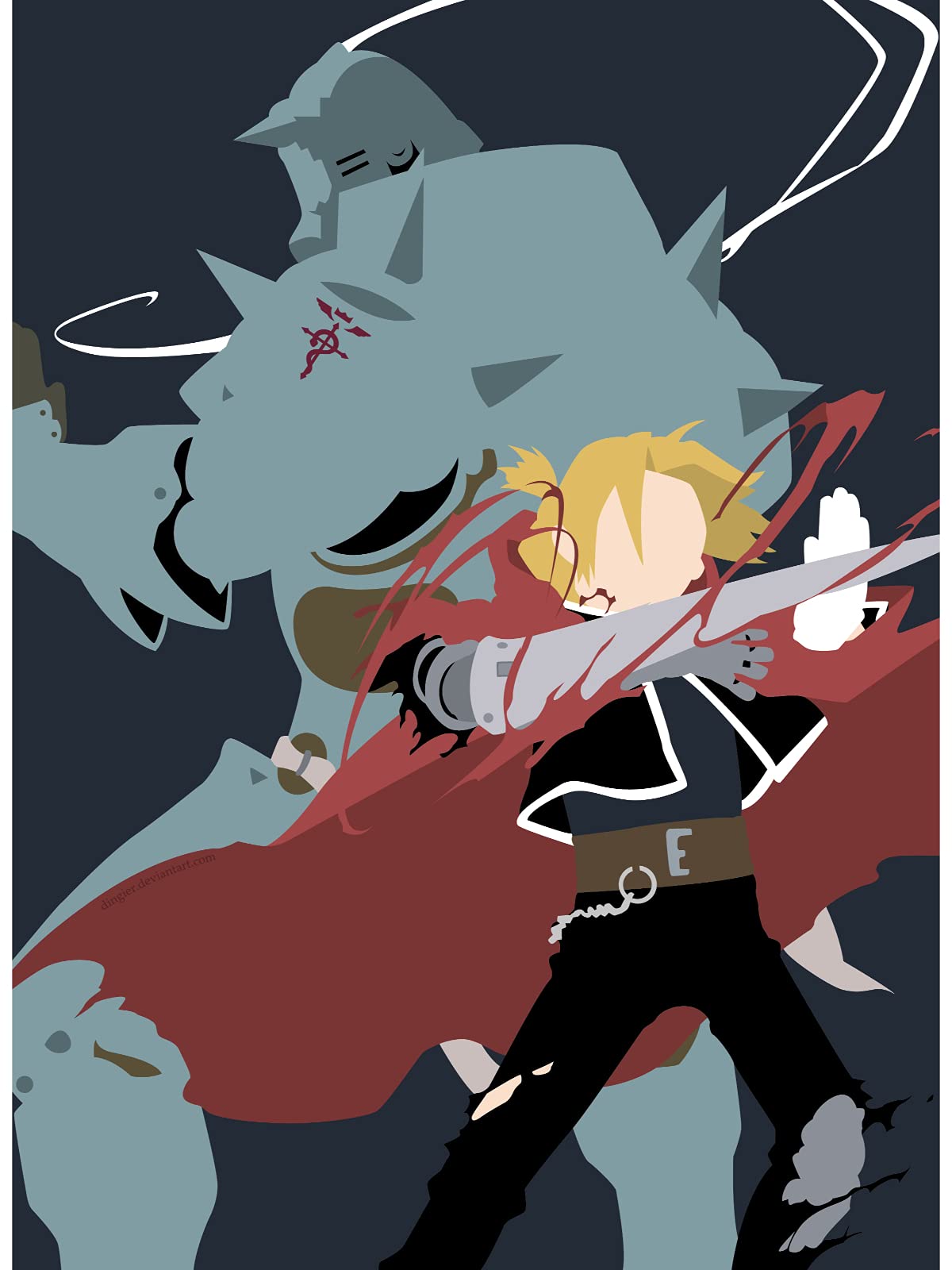 WowPosters Fullmetal Alchemist. Minimalism Poster - 40x50 cm