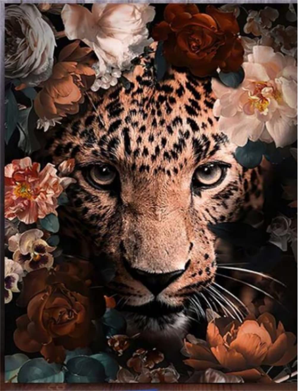 Meecaa DIY Oil Painting Leopard Print for Adults and Beginners 16x20 Inch