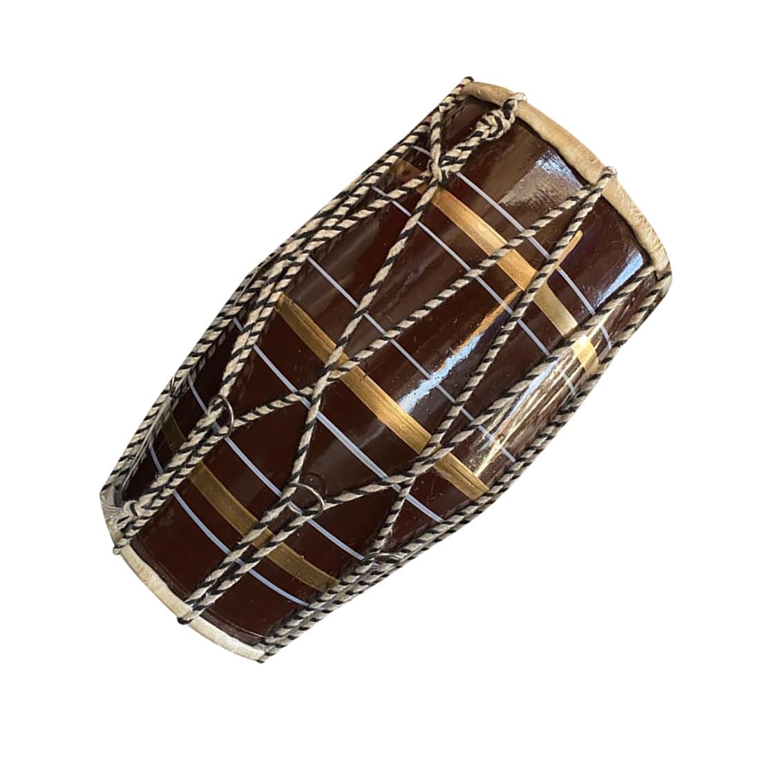 Baby Fiber Dholak for Bhajan Kirtan | Professional Handmade Musical Instrument | Dholki for Devotional Use | Classical Folk Percussion (12 Inches) - Image 3 thumbnail