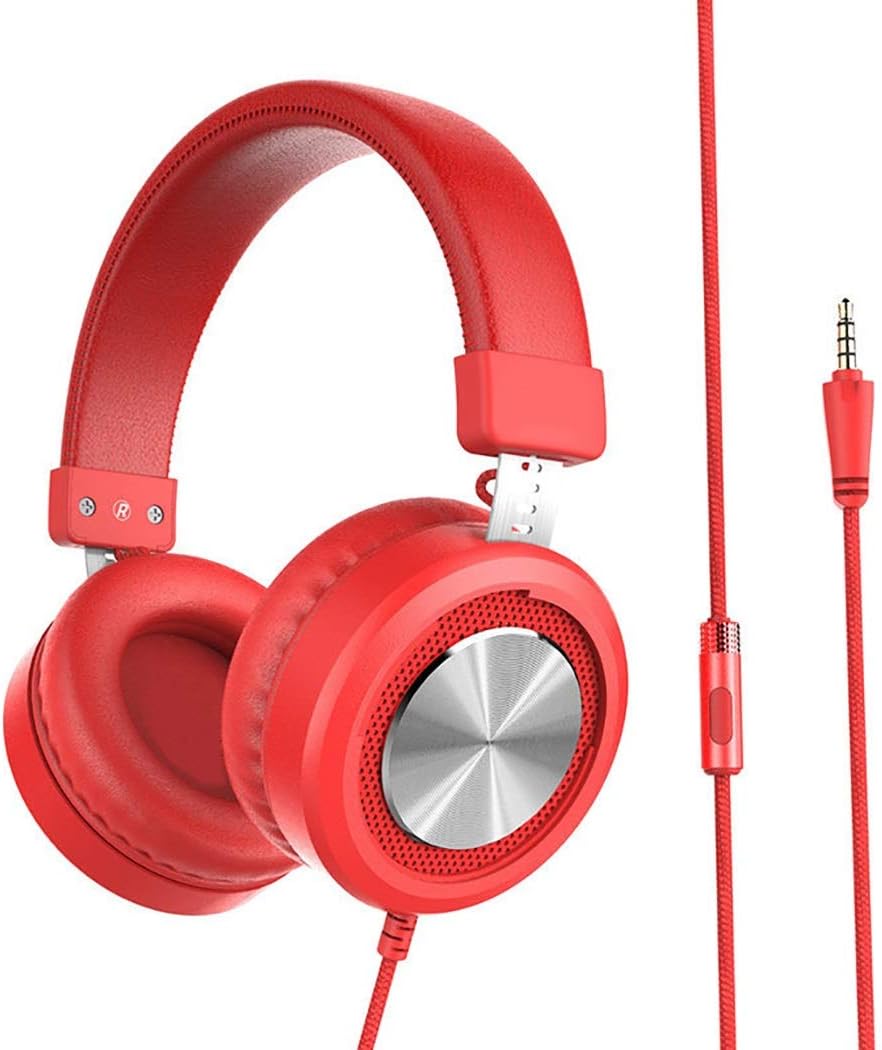 RLJJCS Headphones Wired Remote Control Music Subwoofer Mobile Computer Notebook