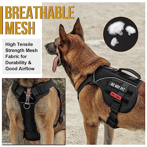 No Pull Tactical Dog Mesh Harness For Medium