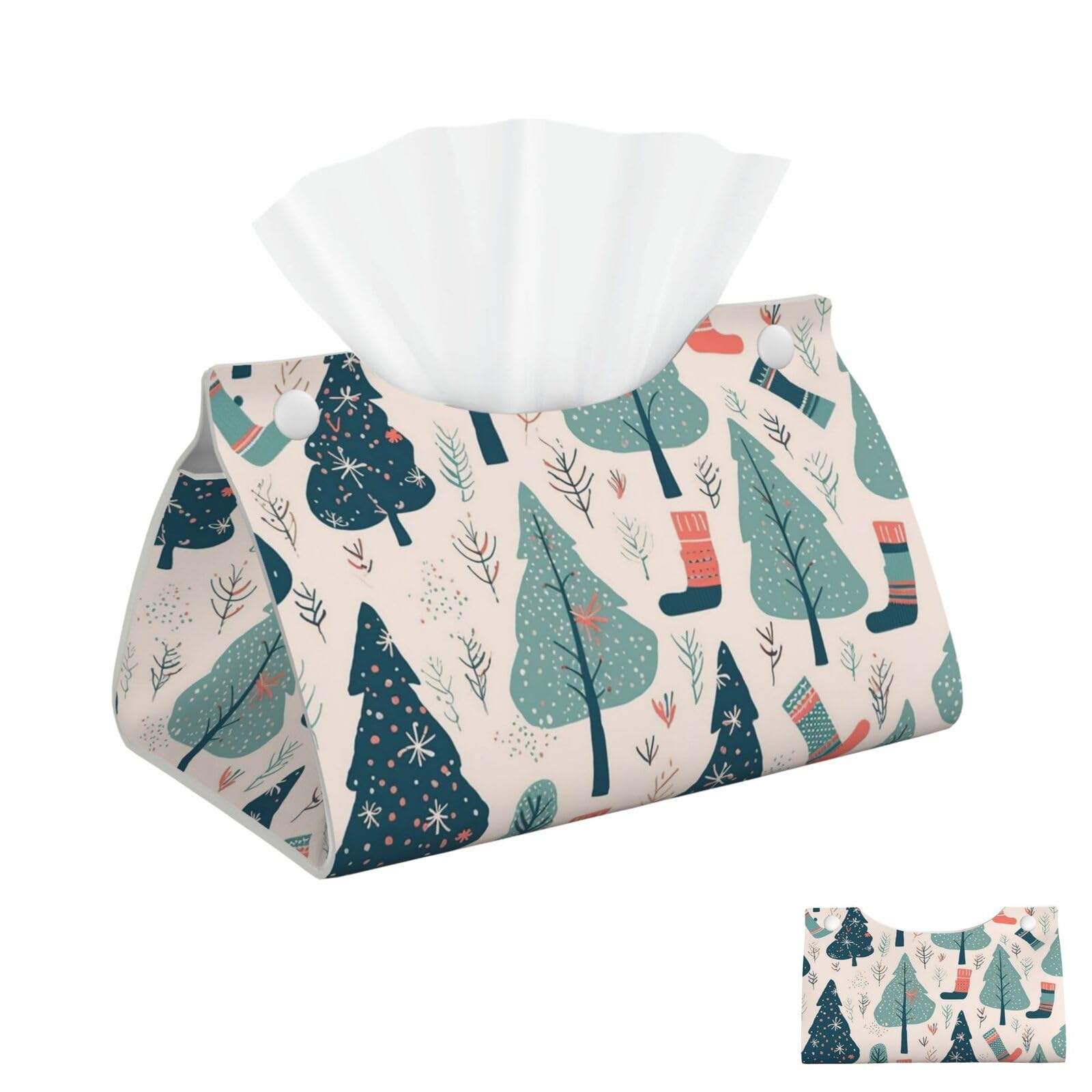 Trees and Socks Tissue Box Cover Square Cube Boxes