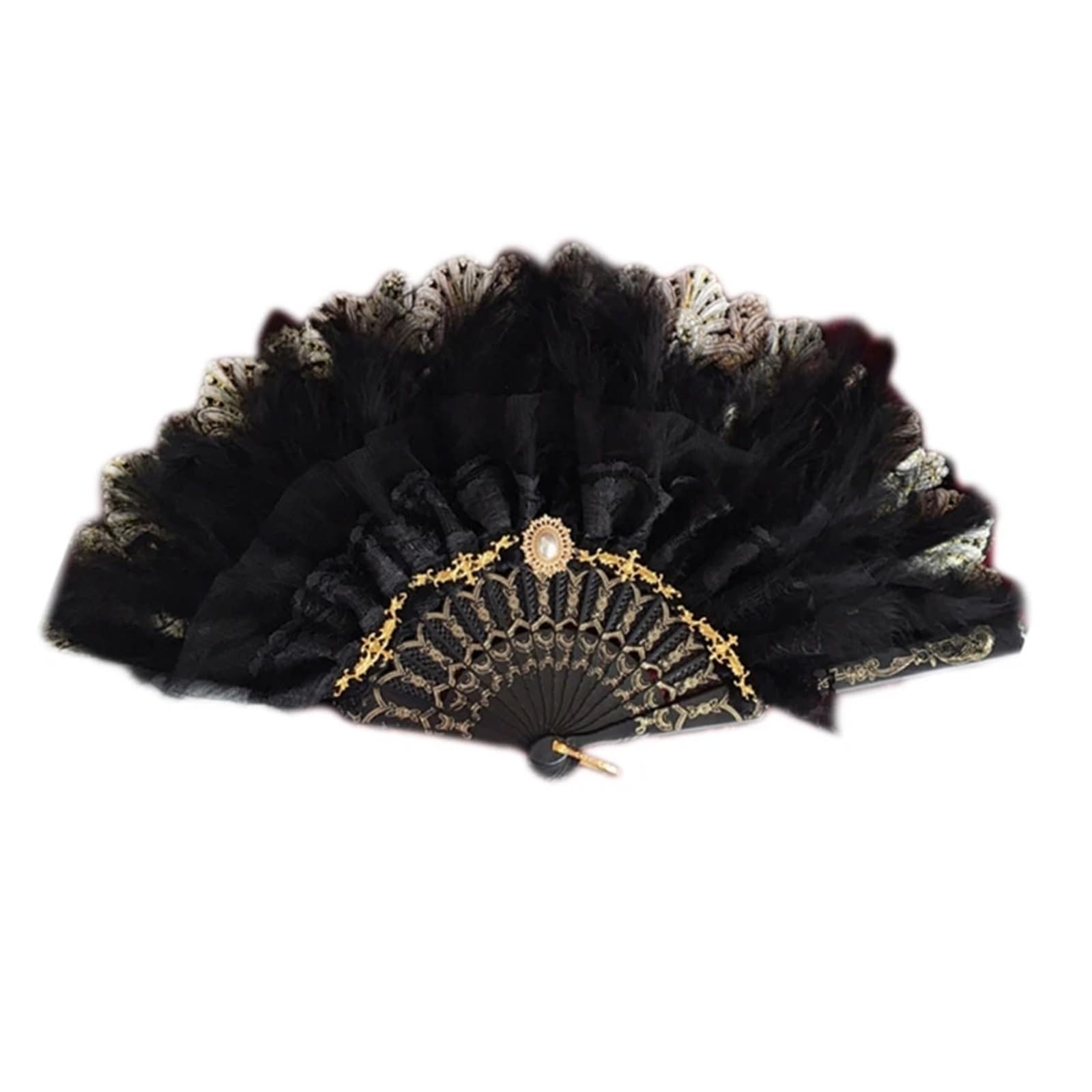 CIGPKLO Feather Dance Fan Feather Fan Hand Held Ladies Fancy Dress Costume Flapper for Dancing Party Tea