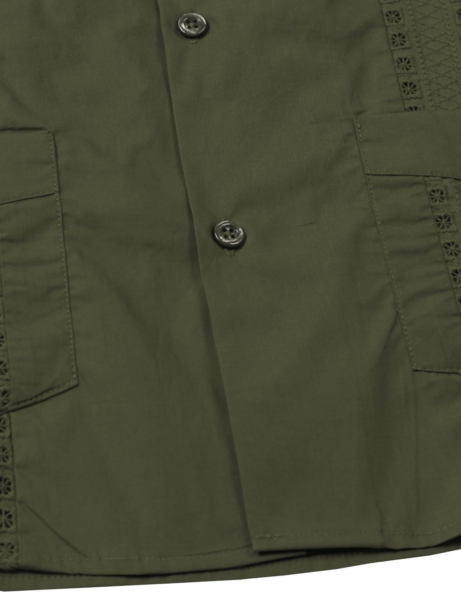 JOGAL Guayabera - Camisa cubana de manga corta para niños, casual, con botones