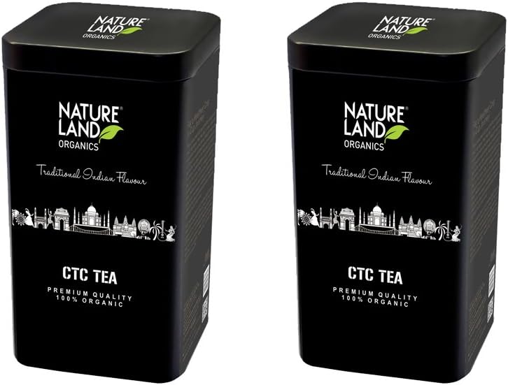 Natureland Organics CTC Tea 250 gm - 100% Organic Strong Black Tea (Pack of 2)