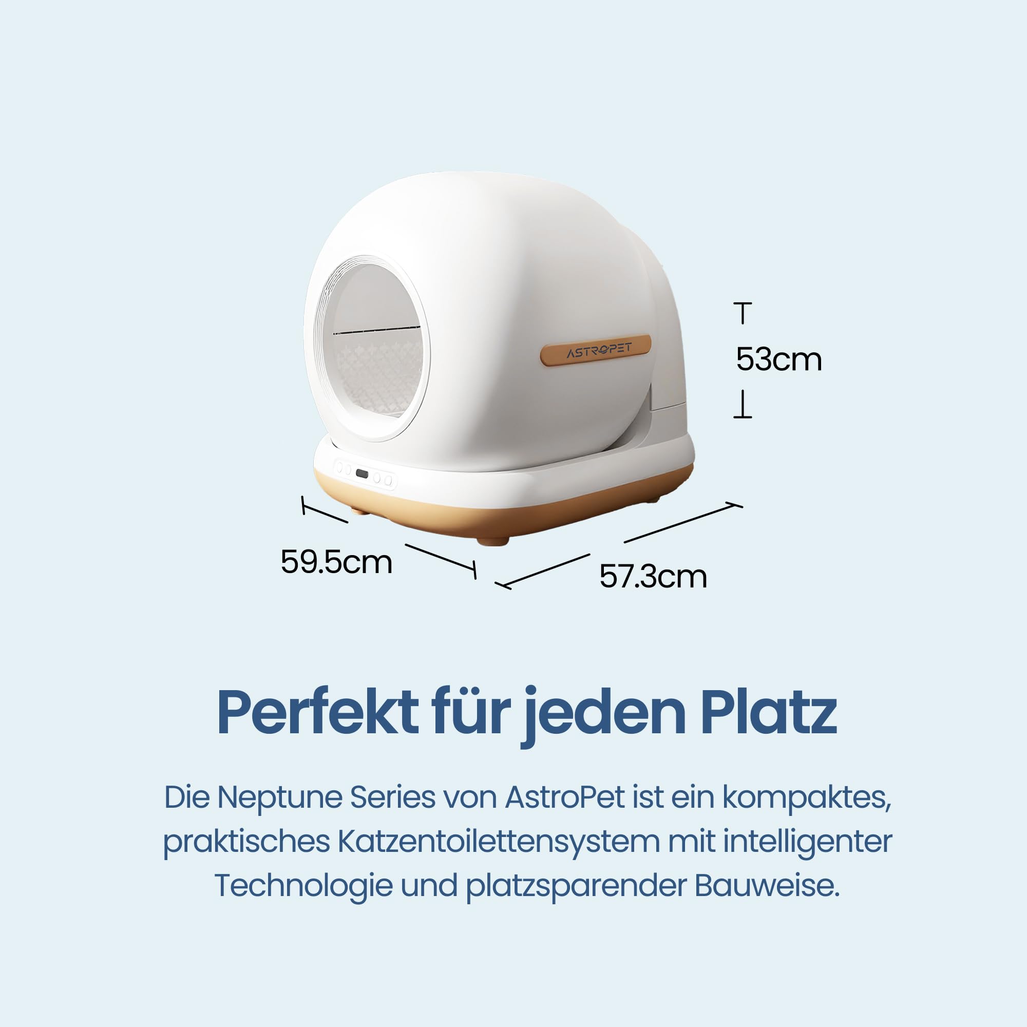 AstroPet 72L Katzenklo Selbstreinigend, Selbstreinigende Katzentoilette mit Matte, APP-Steuerung, UV-Sterilisation, Mehrfacher Sicherheitsschutz,Große Fassungsvermögen für Mehrere Katzen