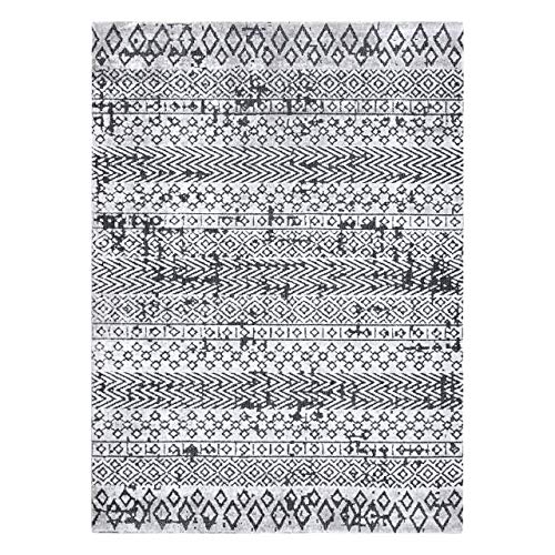 Tapis structurel Sierra crème dans une chambre ou un salon moderne rugsx - 5