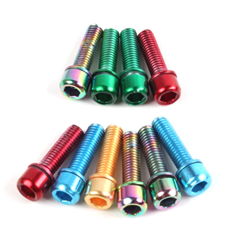 Lybunair Lot De 6 Vis Potence M5×18 Mm Titane Léger Violet – VTT, Route, Haut De Gamme