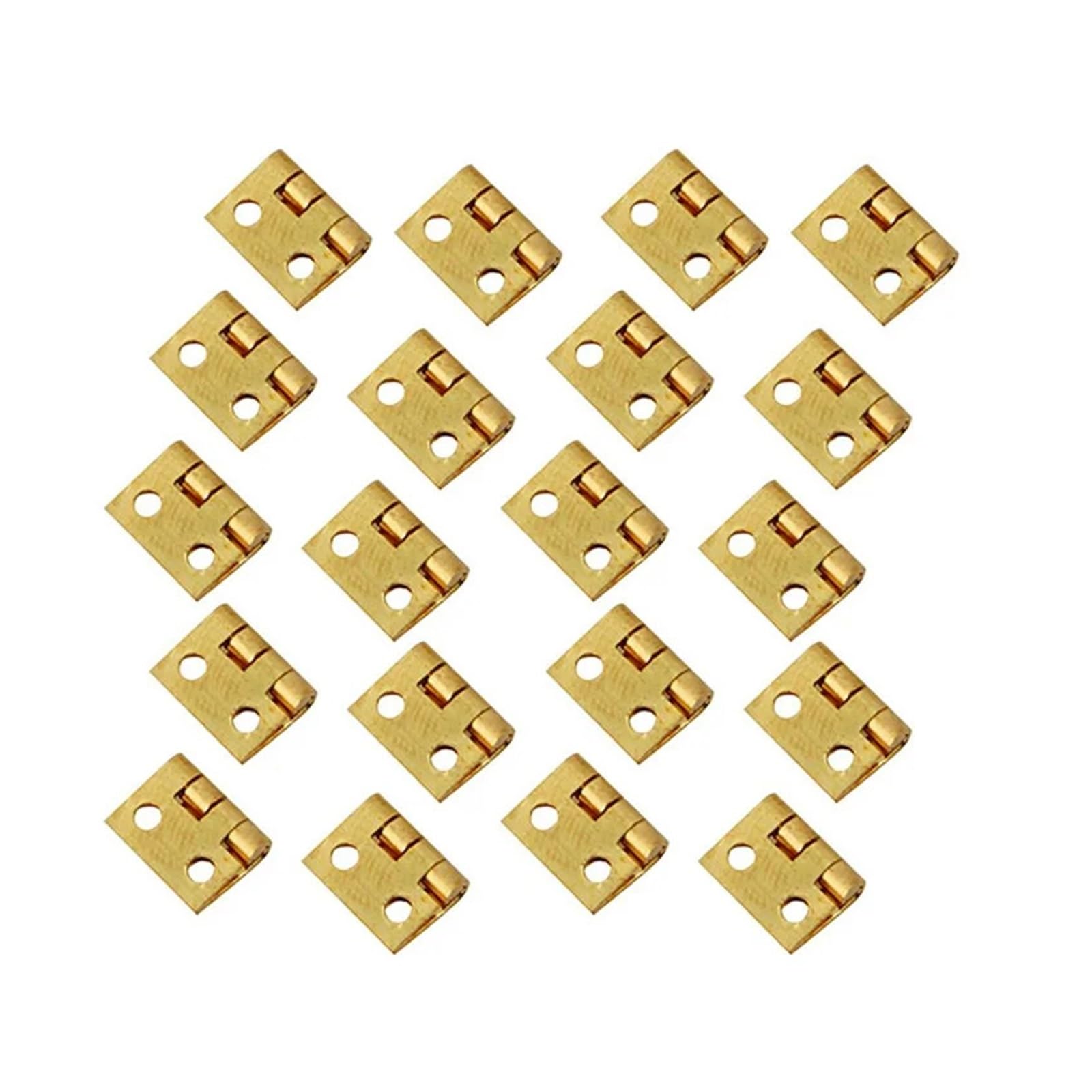 Mini charnière de porte en bois dorée pour meuble et petite boîte | Lot de 20