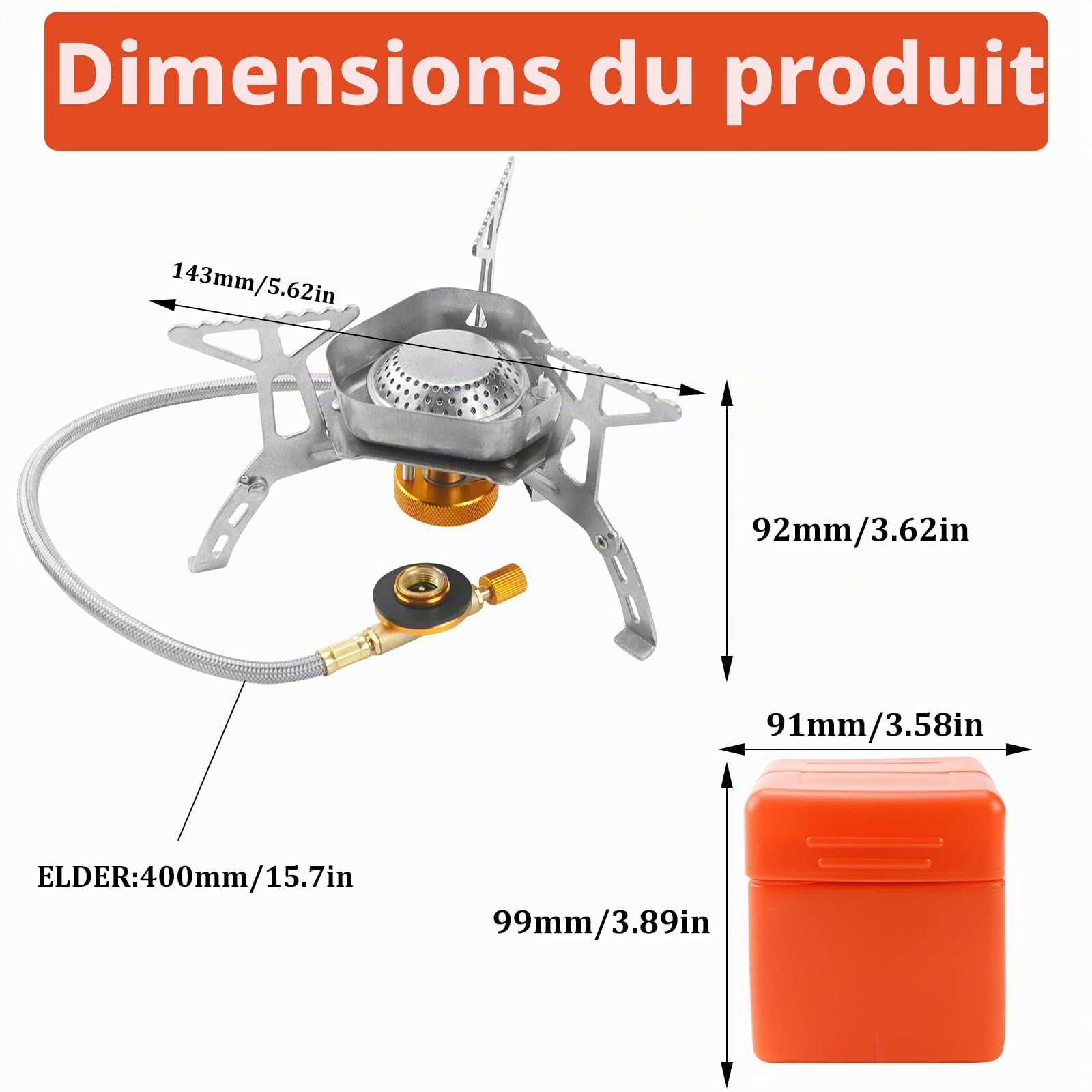 Rechaud Gaz Bivouac Réchaud Camping Réchaud de Camping à Gaz 3500W Gaz Camping Rechaud Camping Accessoires pour Pique-Nique en Plein Air Randonnée