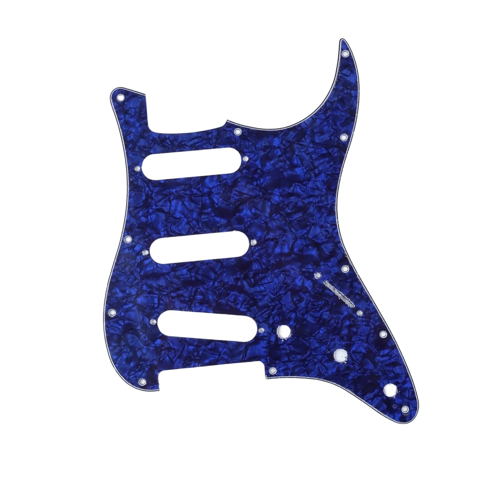 Battipenna per chitarra elettrica Amanti Della Musica SSS Battipenna Per Chitarra Elettrica Professionale A 11 Fori ST Stile Moderno Standard(4Ply Blue)